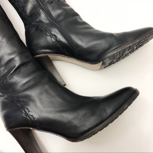 J Crew Italian Leather Knee High Heeled Boots - Picture 4 of 7